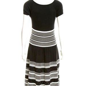 XL Kate Spade black and white sweater dress. Scoop neckline midi length.